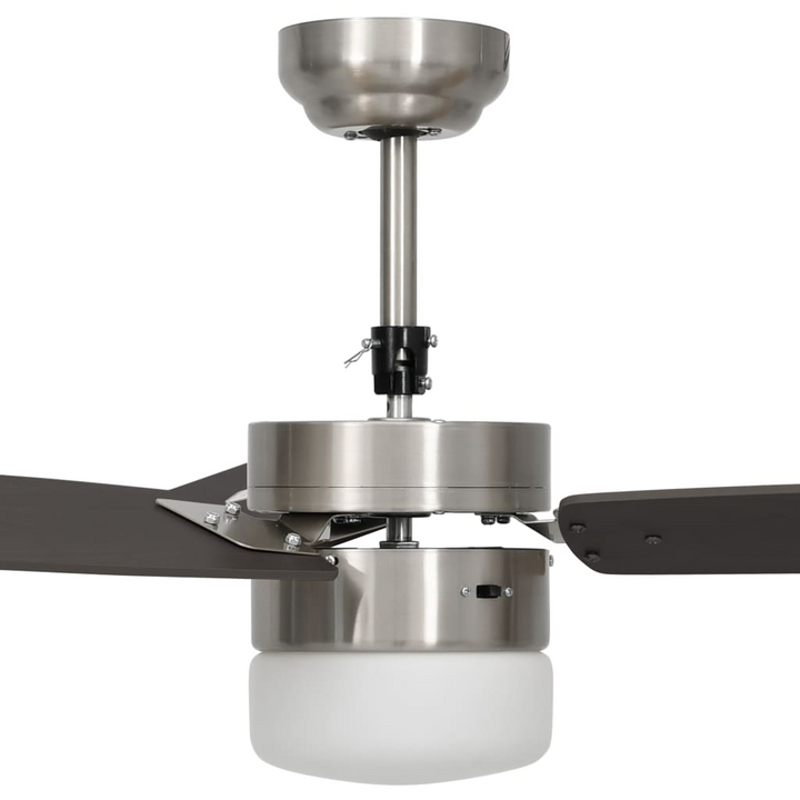 Boho Aesthetic vidaXL Ceiling Fan with Light and Remote Control 108 cm Dark Brown | Biophilic Design Airbnb Decor Furniture 