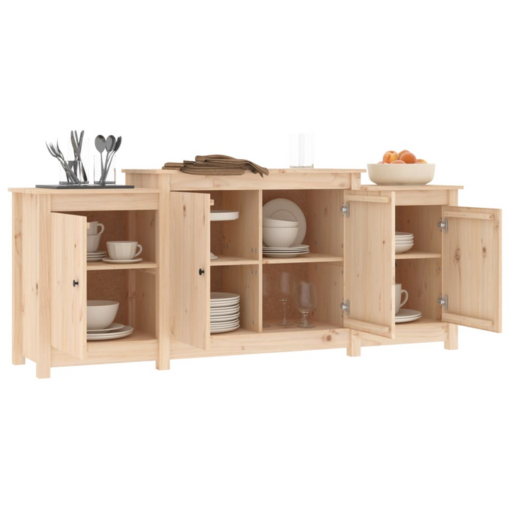Boho Aesthetic vidaXL Sideboard 164x37x68 cm Solid Wood Pine | Biophilic Design Airbnb Decor Furniture 