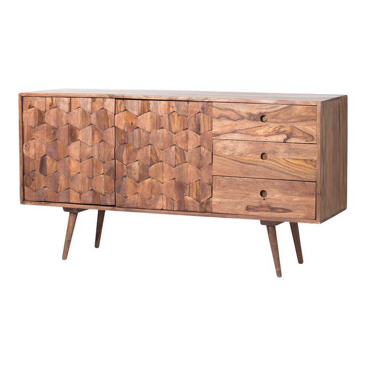 Boho Aesthetic O2 Modern Luxury Unique Sideboard Buffet Cabinet | Biophilic Design Airbnb Decor Furniture 