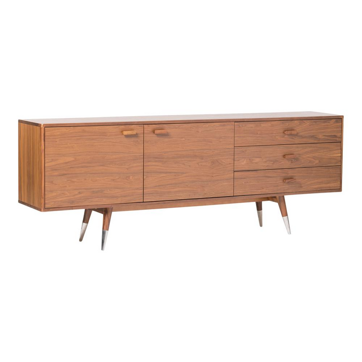 Boho Aesthetic Sienna Sideboard Walnut Large Unique Buffet Cabinet | Biophilic Design Airbnb Decor Furniture 