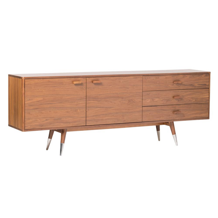 Boho Aesthetic Sienna Sideboard Walnut Small Buffet Cabinet | Biophilic Design Airbnb Decor Furniture 