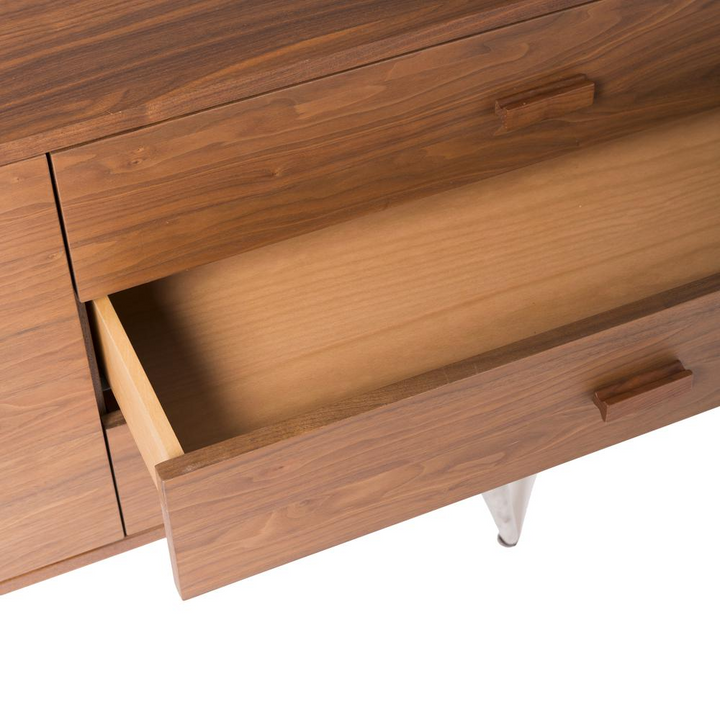 Boho Aesthetic Sienna Sideboard Walnut Small Buffet Cabinet | Biophilic Design Airbnb Decor Furniture 