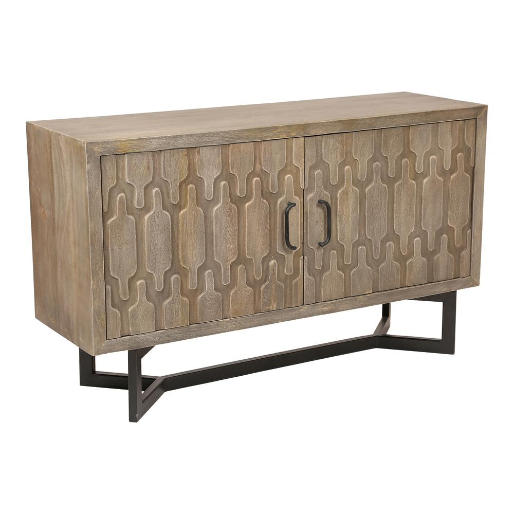 Boho Aesthetic West Modern Unique Sideboard Buffet Cabinet | Biophilic Design Airbnb Decor Furniture 