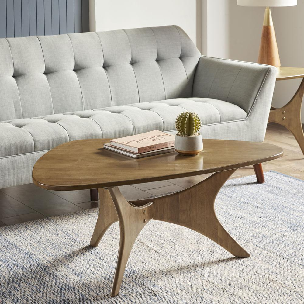 Boho Aesthetic Triangle Wood Coffee table | Biophilic Design Airbnb Decor Furniture 