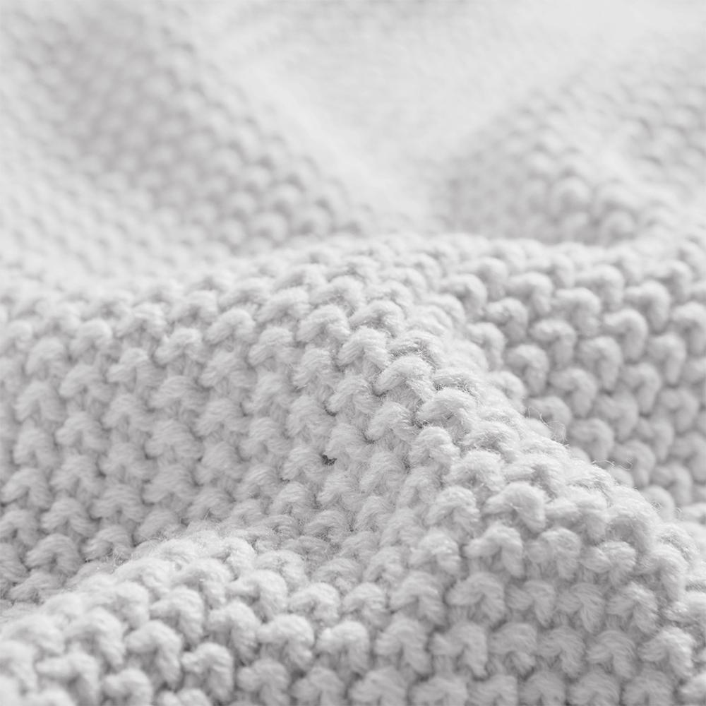 Boho Aesthetic White Handmade Knitted Throw Bed Blanket | Biophilic Design Airbnb Decor Furniture 