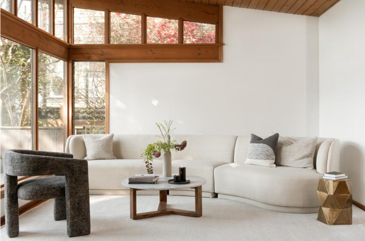 Boho Aesthetic High End Luxury Modern Upholstery Large Modular Sofa Sectional | Biophilic Design Airbnb Decor Furniture 