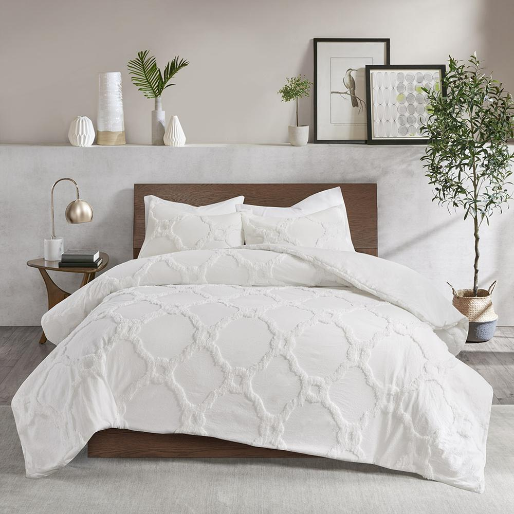 Boho Aesthetic 100% Cotton Tufted Chenille Comforter Set | Biophilic Design Airbnb Decor Furniture 
