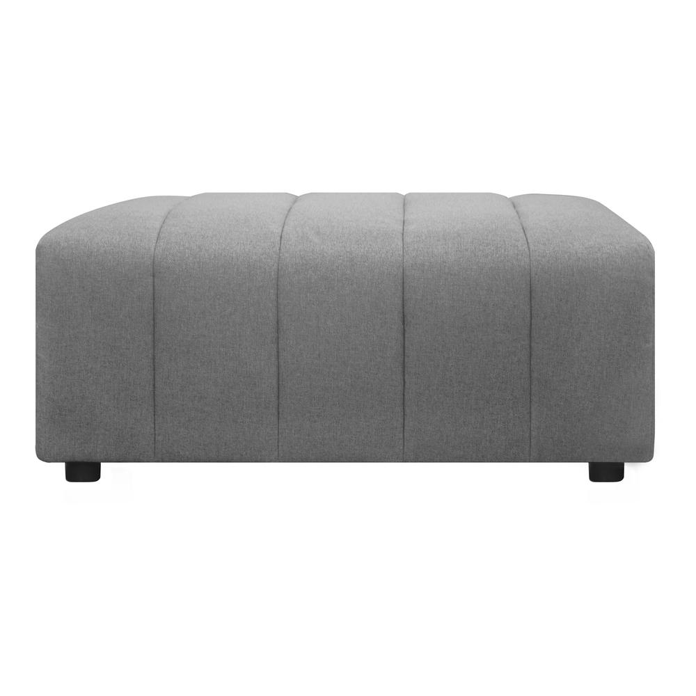 Boho Aesthetic Large Gray Lyric Ottoman | Biophilic Design Airbnb Decor Furniture 