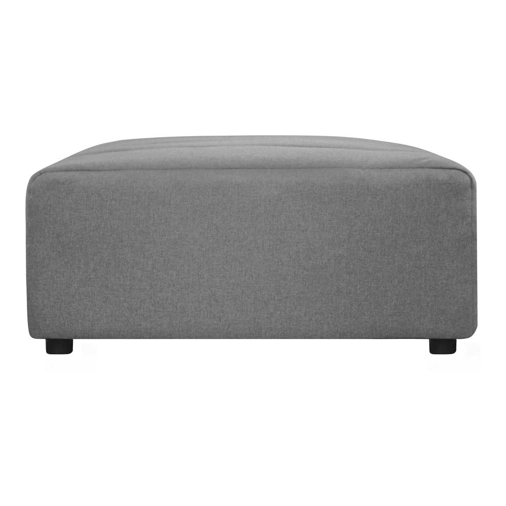 Boho Aesthetic Large Gray Lyric Ottoman | Biophilic Design Airbnb Decor Furniture 