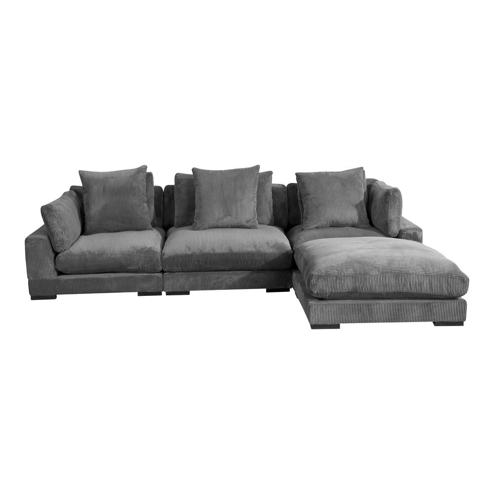 Boho Aesthetic Tumble Modular Sectional Charcoal | Biophilic Design Airbnb Decor Furniture 