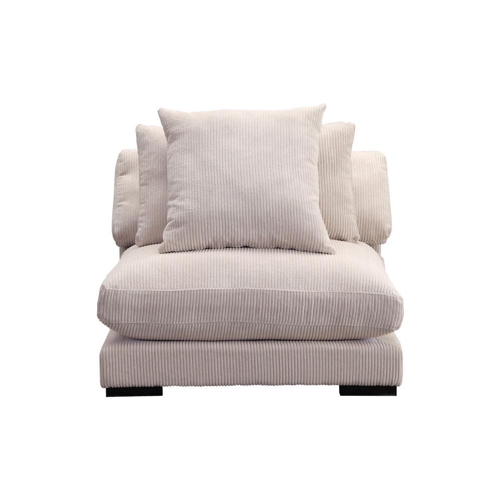Boho Aesthetic White Blue Ottoman Chaise Sofa Chair | Biophilic Design Airbnb Decor Furniture 