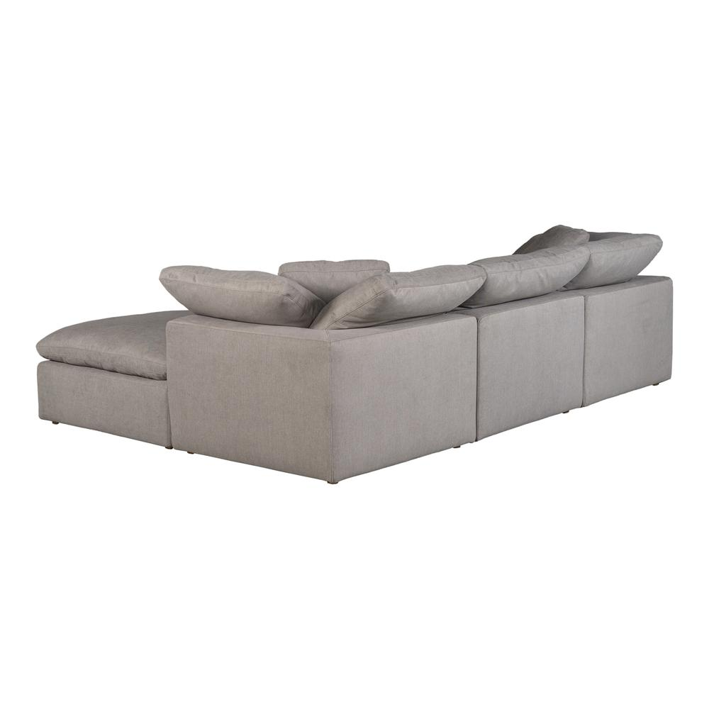 Boho Aesthetic CLAY LOUNGE MODULAR SECTIONAL LIVESMART FABRIC LIGHT GREY | Biophilic Design Airbnb Decor Furniture 