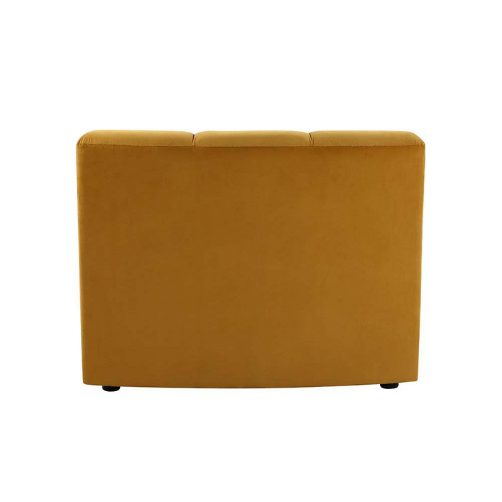 Boho Aesthetic Padua | Modern Luxury Yellow Velvet Modular Sofa Sectional | Biophilic Design Airbnb Decor Furniture 