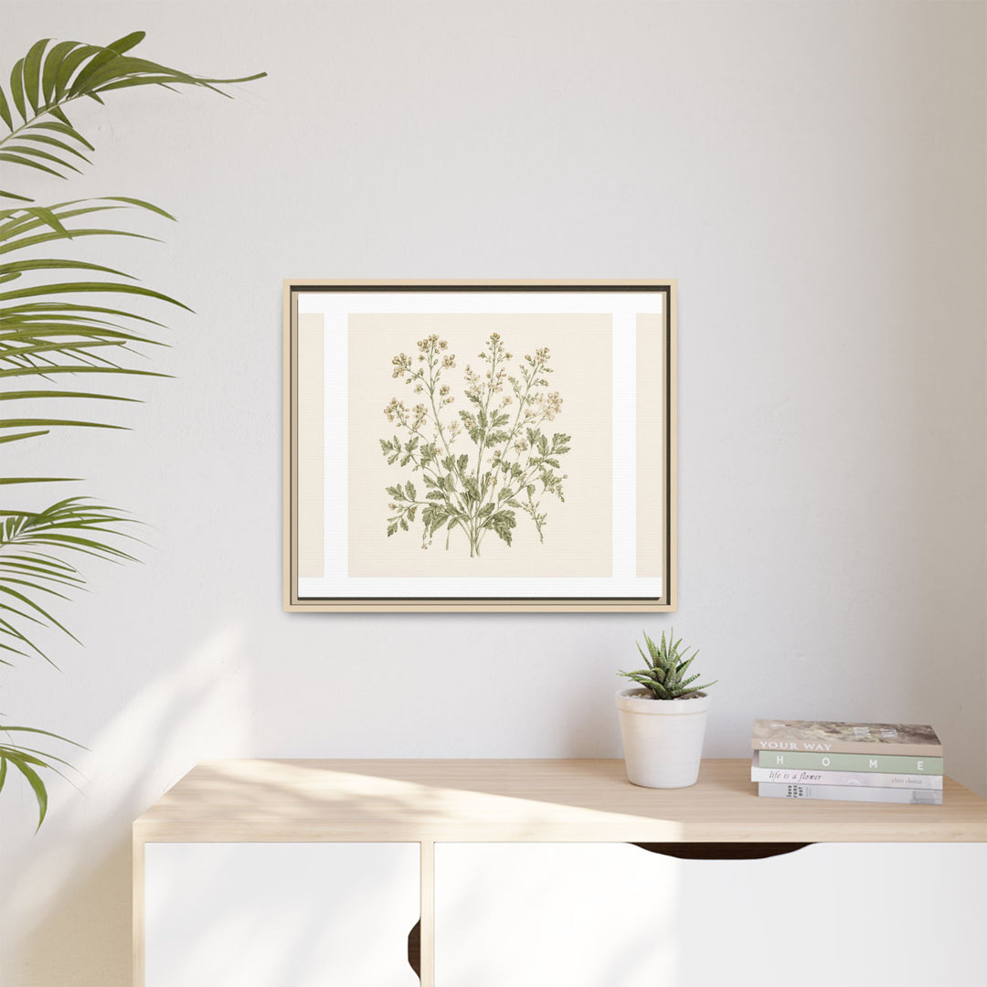 Sage &amp; Cream Framed Canvas Wall Art