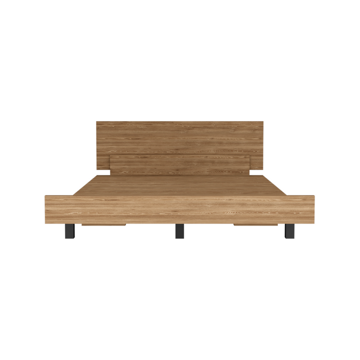 Boho Aesthetic Twin Bed Base Cervants, Frame, Pine Finish | Biophilic Design Airbnb Decor Furniture 