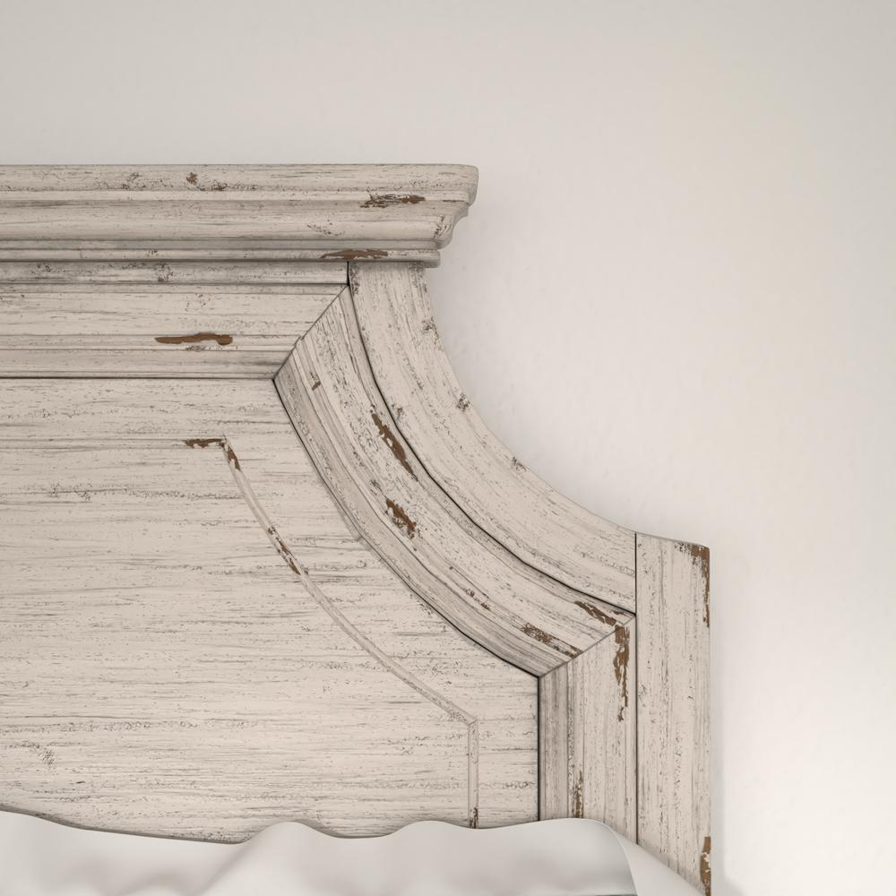 Buy farmhouse furniture Providence Mediterranean Farmhouse King Panel Bed Frame - Antique White - Modern Cottage Farmhouse Furniture