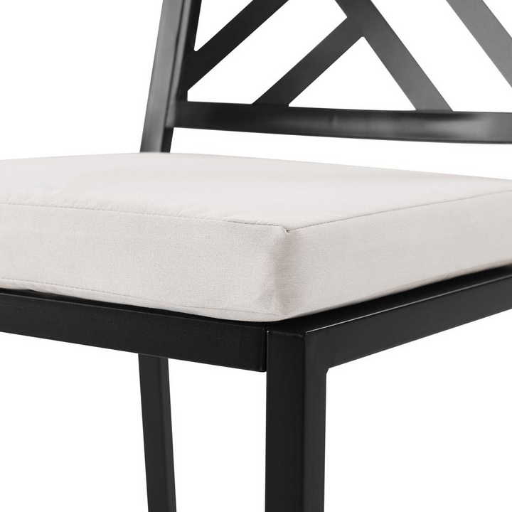 Boho Aesthetic Locke 2Pc Outdoor Metal Dining Chair Set | Biophilic Design Airbnb Decor Furniture 