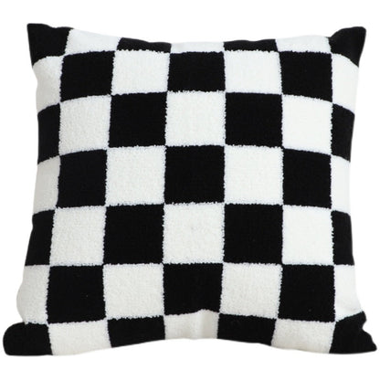 Modern Minimalist Black And White Checkerboard Throw Pillow | order couch online - buy sofa -buy sofa online
