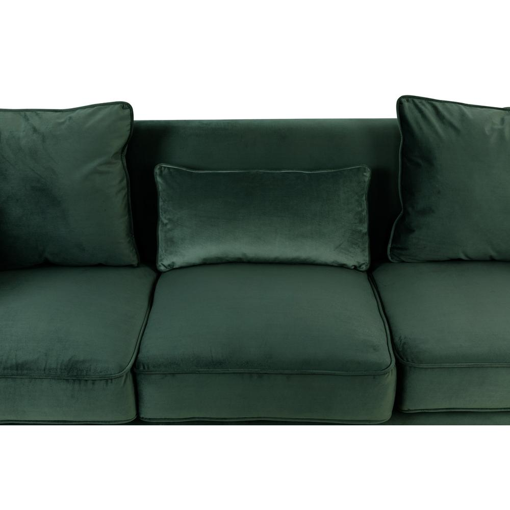Boho Aesthetic Bayberry | 2 Pc Green Emerald Velvet Sofa Loveseat Living Room Set | Biophilic Design Airbnb Decor Furniture 