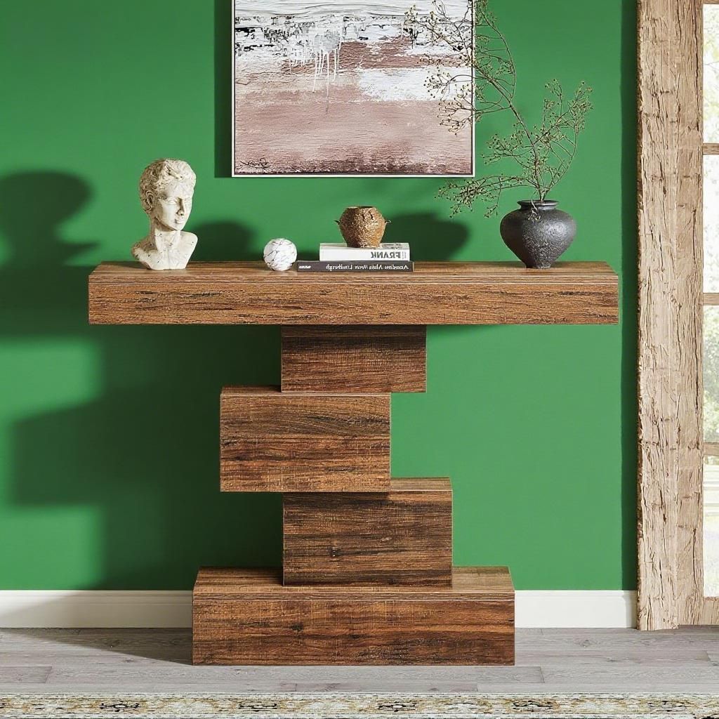 Buy farmhouse furniture La Mare Mediterranean Farmhouse Console Entryway Table - Modern Cottage Farmhouse Furniture