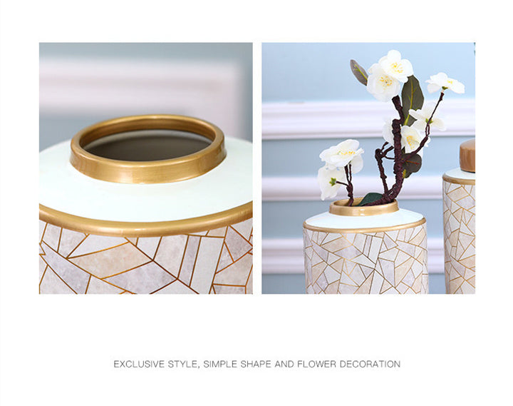 Villapiana Scalo | Mediterranean European-style Luxury Ceramic Vase - Mediterranean Italian Contemporary Home Decor Furniture