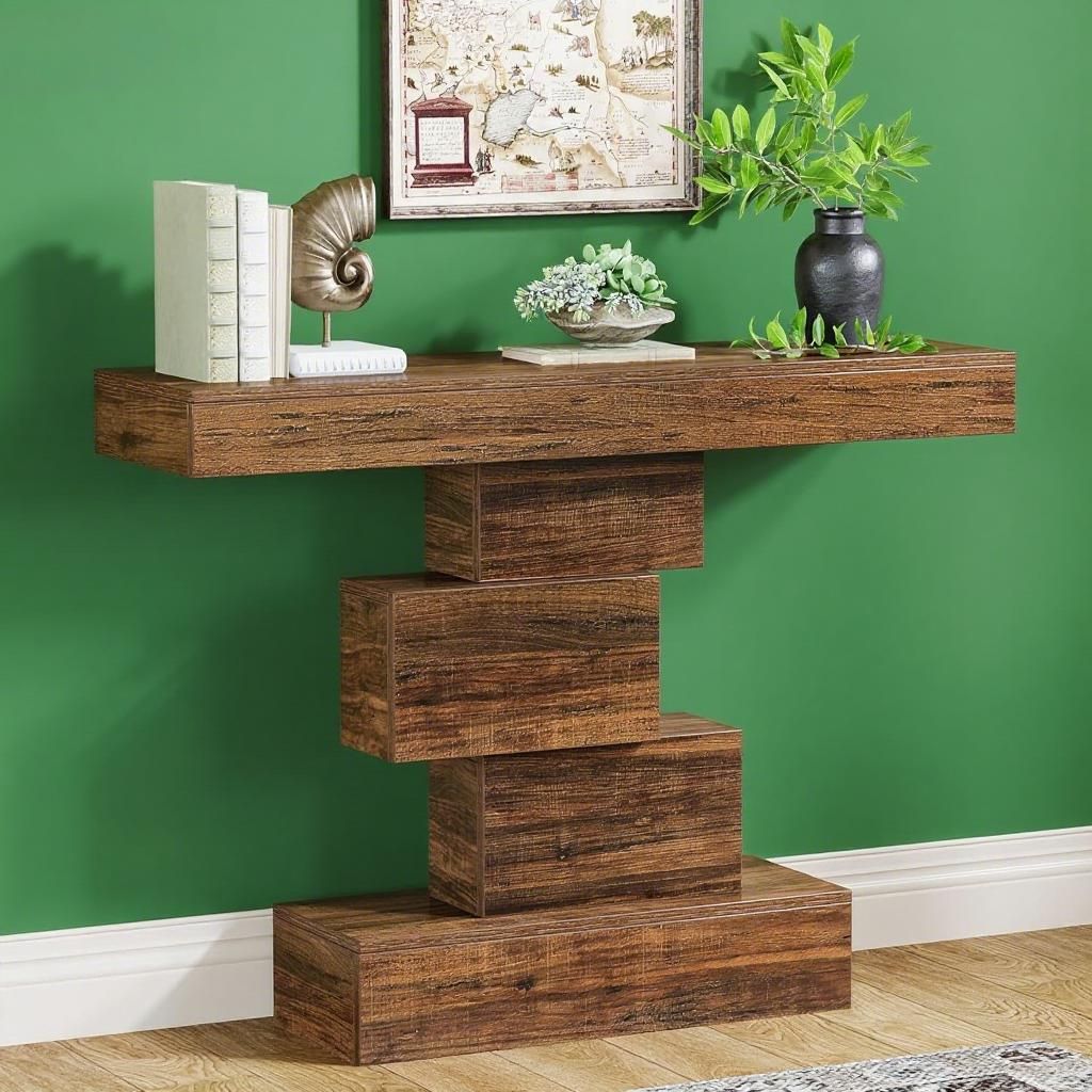 Buy farmhouse furniture La Mare Mediterranean Farmhouse Console Entryway Table - Modern Cottage Farmhouse Furniture