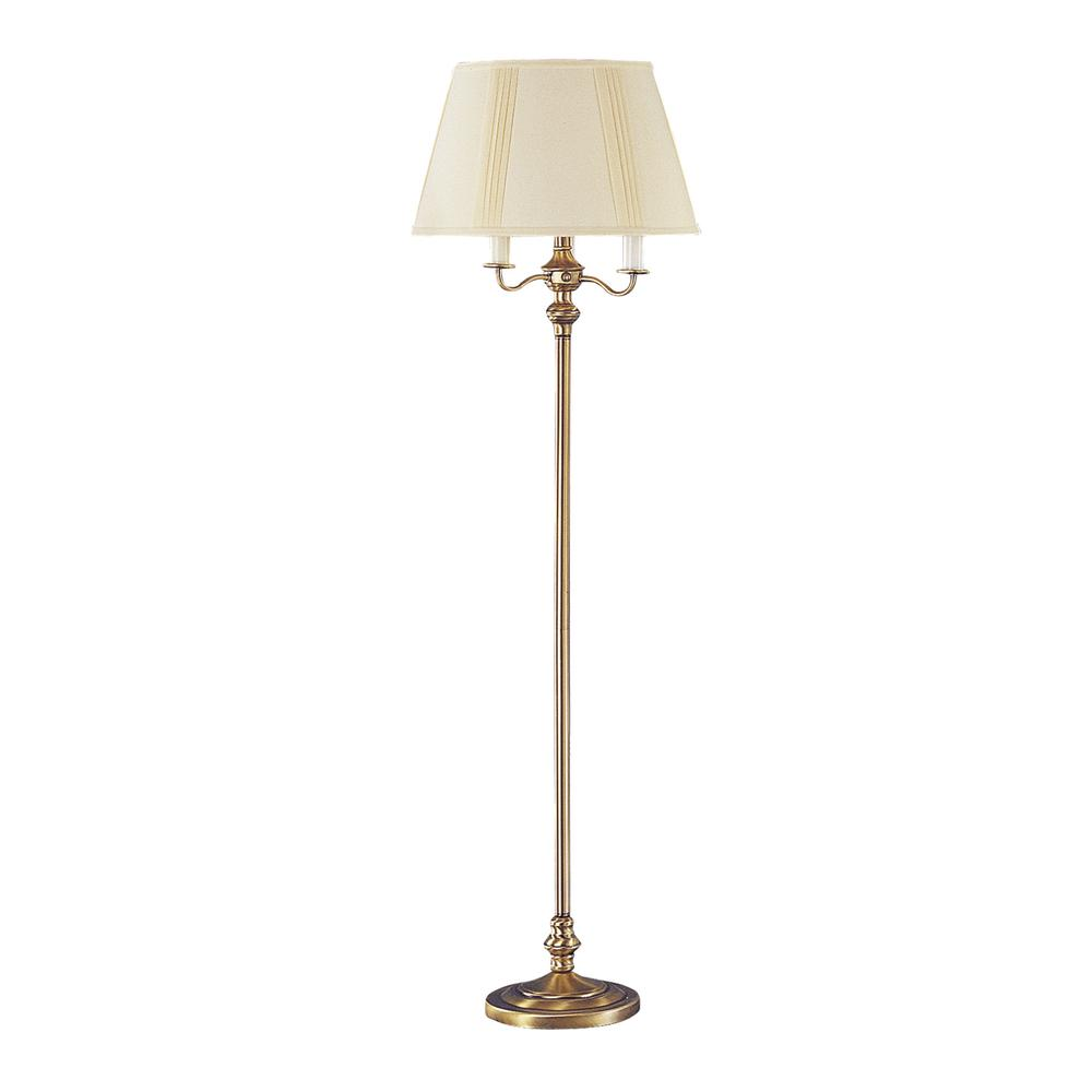 Boho Aesthetic Modern Mid Century Height Metal Floor Lamp in Antique Brass | Biophilic Design Airbnb Decor Furniture 