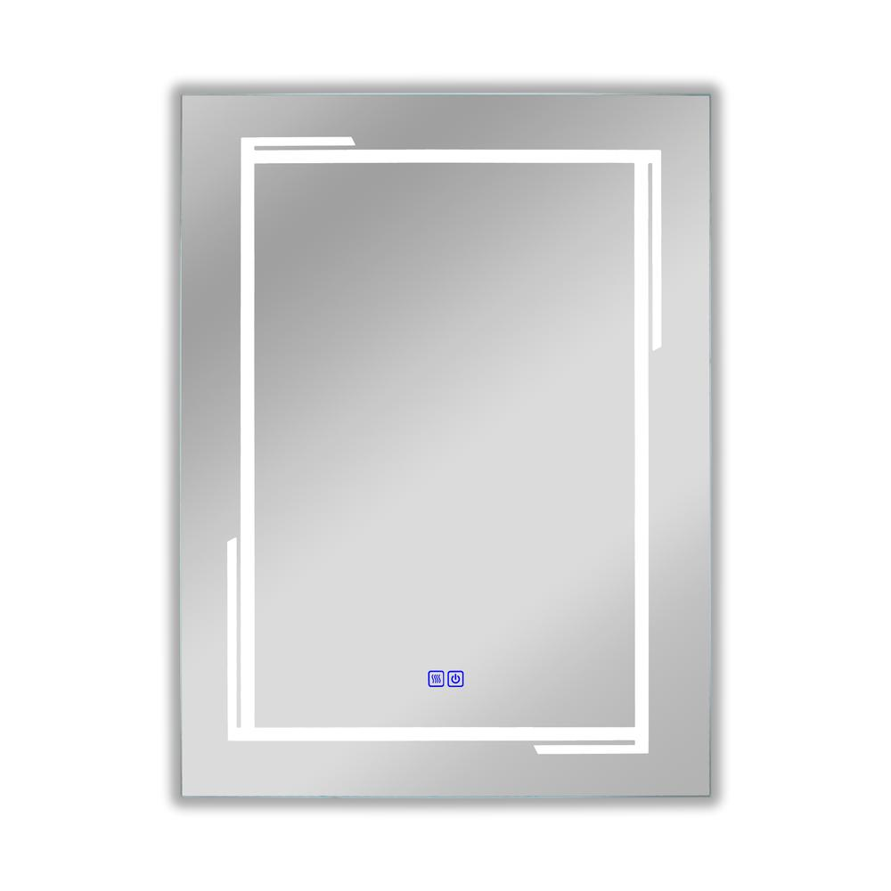 Boho Aesthetic CHLOE Lighting LUMINOSITY, Back Lit Rectangular TouchScreen LED Mirror 3 Color Temperatures 3000K-6000K 32" Height | Biophilic Design Airbnb Decor Furniture 