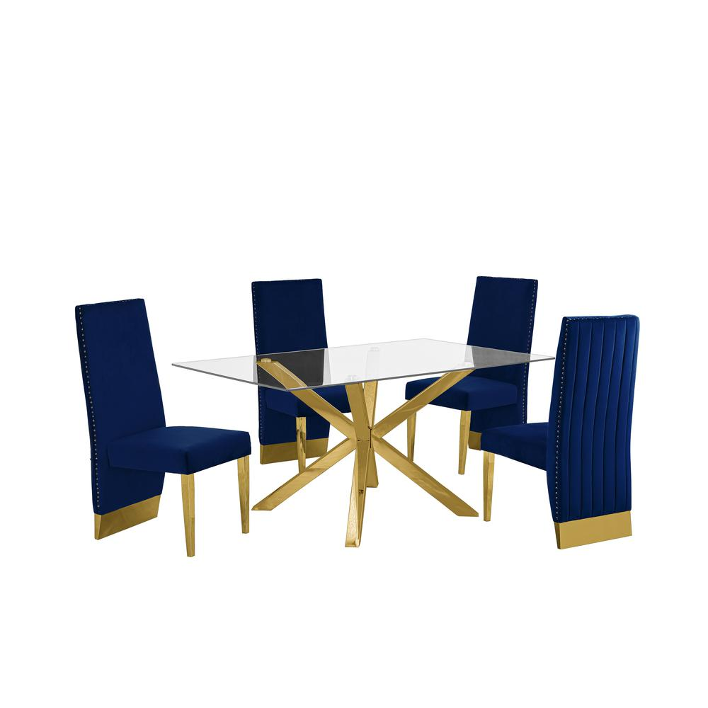 Boho Aesthetic Contemporary 5pc Dining Set, Glass Dining Table | Biophilic Design Airbnb Decor Furniture 