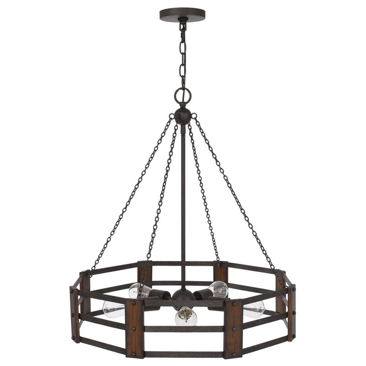 Boho Aesthetic 60W x 5 Provo metal chandelier | Biophilic Design Airbnb Decor Furniture 