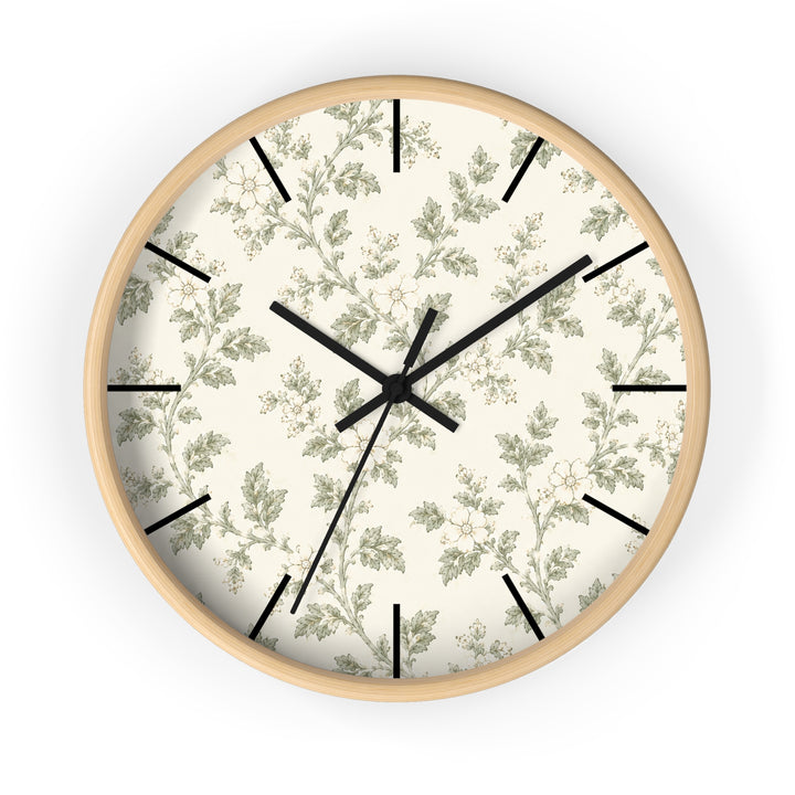 Sage &amp; Cream Linen Wall Clock By. Artisan &amp; Blooms