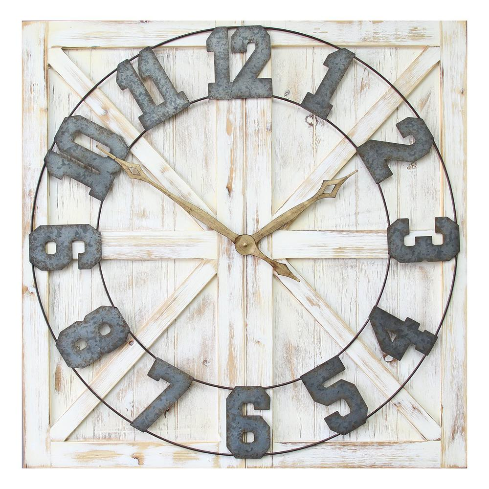 Boho Aesthetic Stratton Home Decor Rustic Farmhouse Wall Clock | Biophilic Design Airbnb Decor Furniture 