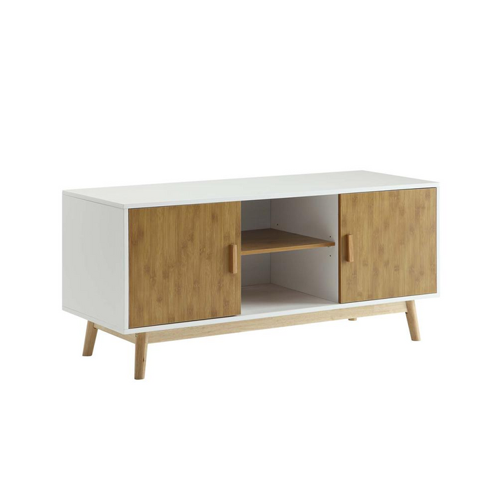 Boho Aesthetic Oslo TV Stand | Biophilic Design Airbnb Decor Furniture 