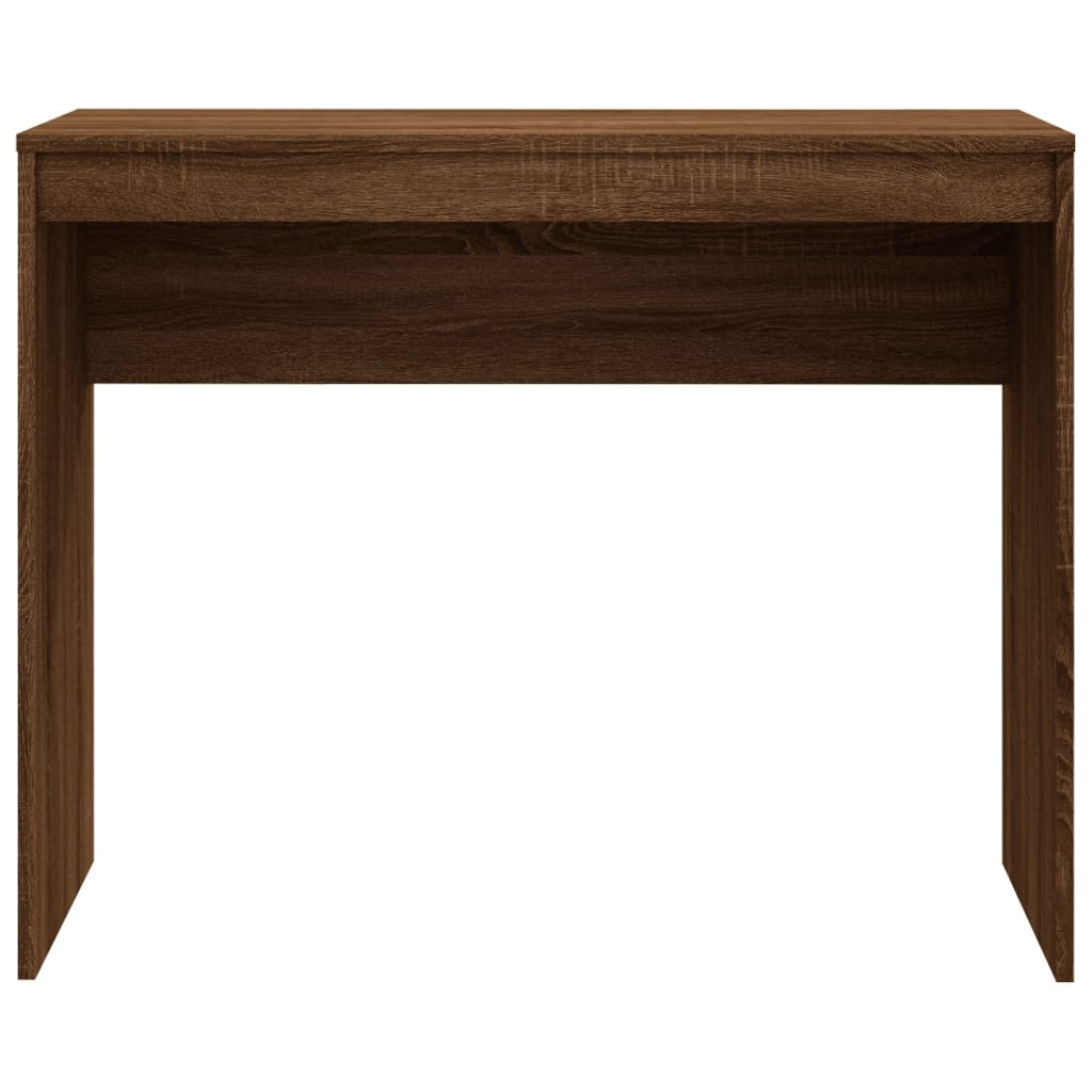 Boho Aesthetic Brown Oak Modern Desk | Biophilic Design Airbnb Decor Furniture 