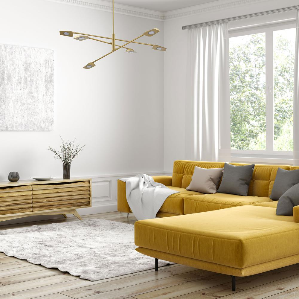 Boho Aesthetic 39W Brass Modern Light Pendant Chandelier | Biophilic Design Airbnb Decor Furniture 