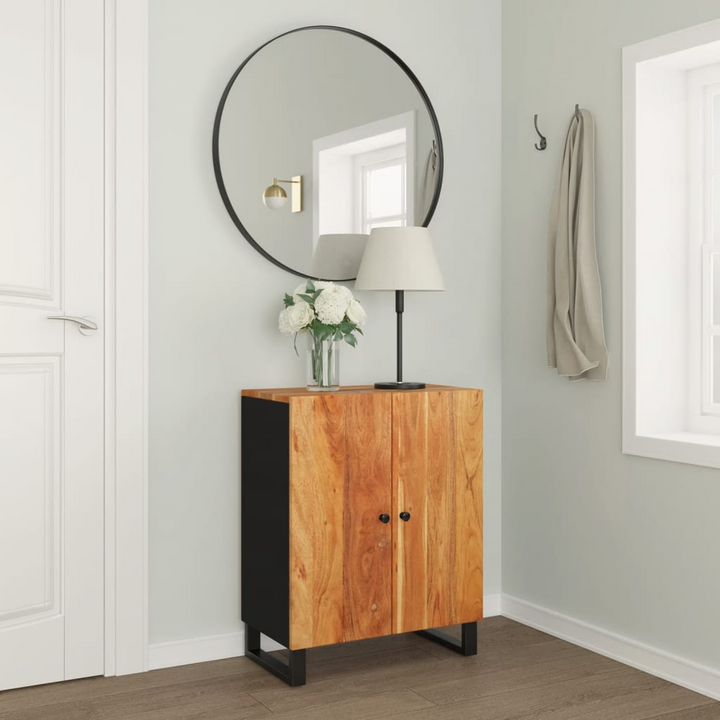 Boho Aesthetic Solid Wood Acacia Sideboard | Biophilic Design Airbnb Decor Furniture 