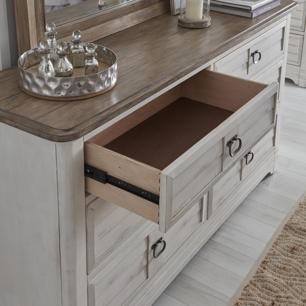 Boho Aesthetic Meadowbrook Dresser - White-washed | Biophilic Design Airbnb Decor Furniture 