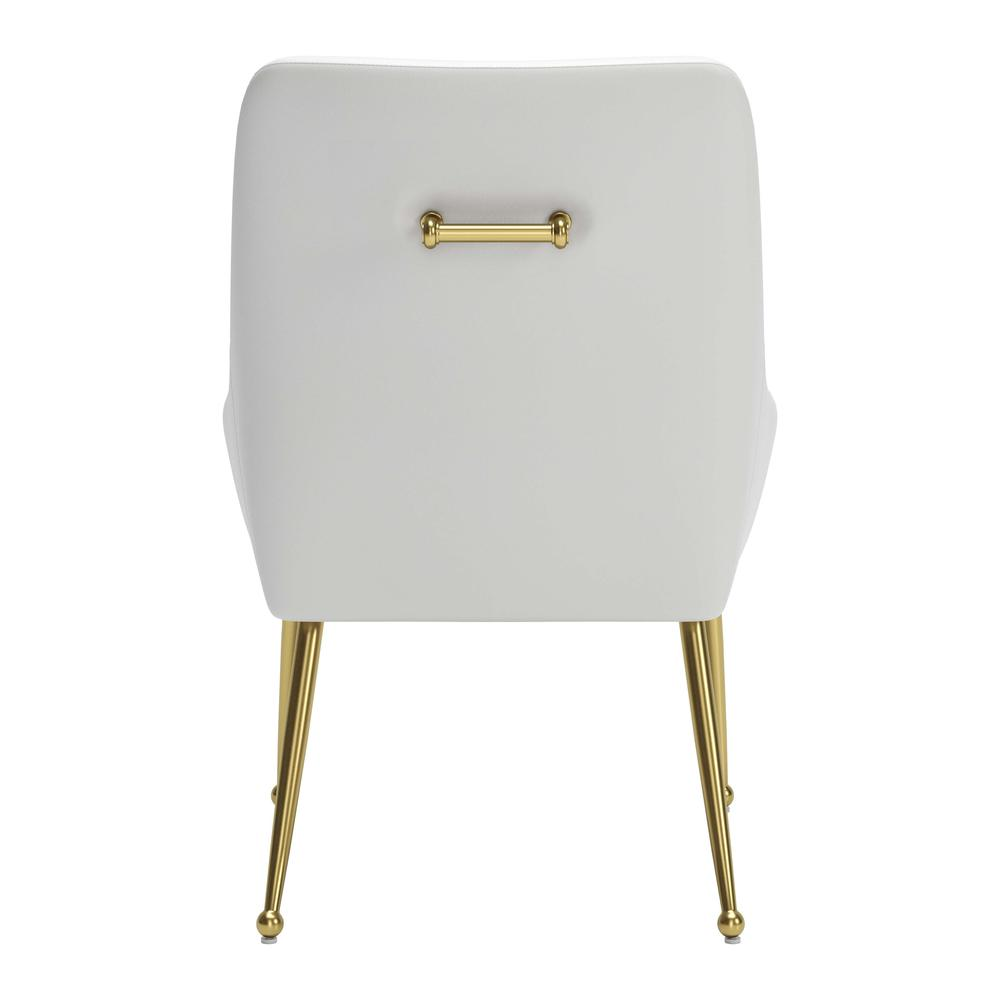 Boho Aesthetic Maxine Modern Dining Chair White & Gold | Biophilic Design Airbnb Decor Furniture 