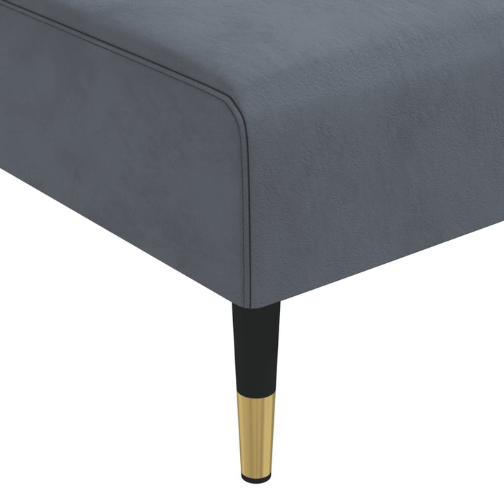 Boho Aesthetic vidaXL Chaise Longue Dark Gray Velvet | Biophilic Design Airbnb Decor Furniture 