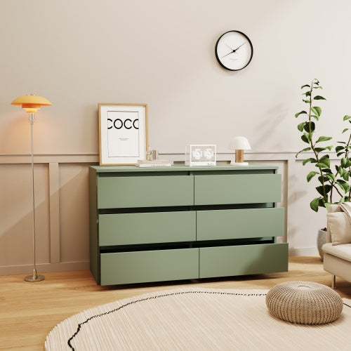 Buy farmhouse furniture Sage Green Farmhouse Large 6-drawer Cabinet Dressing Table - Modern Cottage Farmhouse Furniture