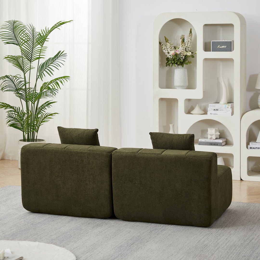 The Valencia Tuscan Mediterranean Olive Green Vista Sofa Section Sectional - Mediterranean Italian Contemporary Home Decor Furniture