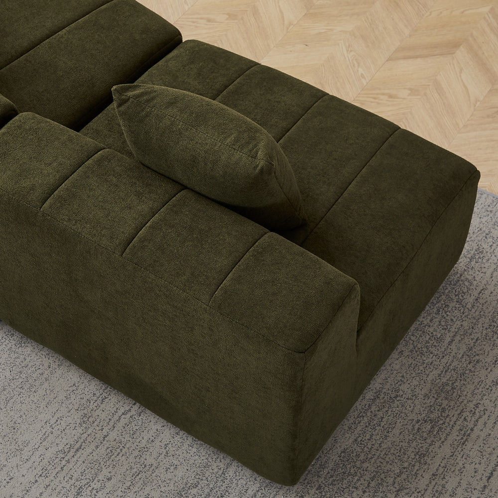 The Valencia • European Farmhouse Olive Green Vista Sofa Sectional Couch - Modern Cottage Farmhouse Furniture