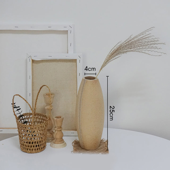 Contemporary European Tiny Farmhouse Wooden Vases - Mediterranean Italian Contemporary Home Decor Furniture