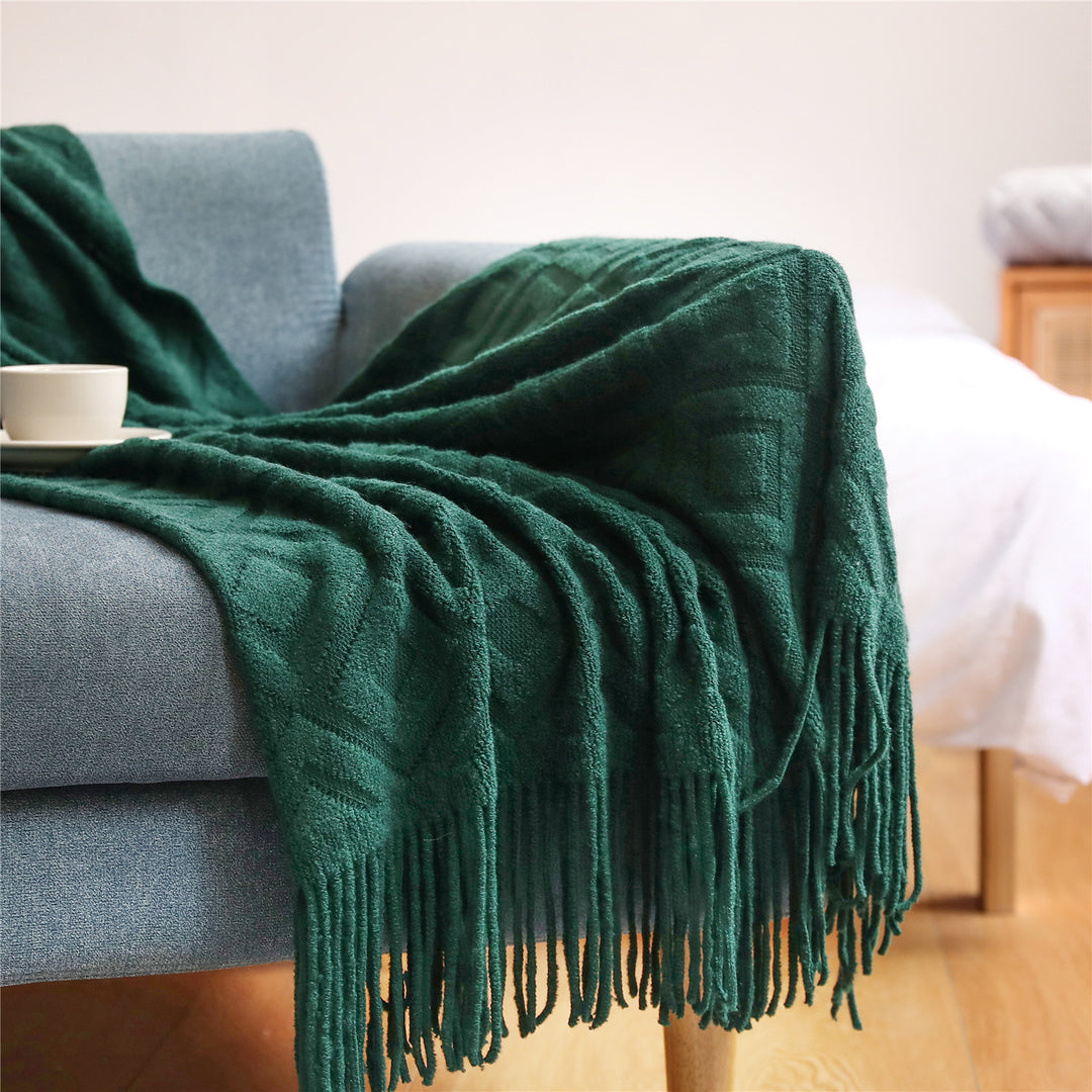 Buy farmhouse furniture Prairie Oak Collection | Modern Farmhouse Textured Cottage Throw Blanket - Modern Cottage Farmhouse Furniture