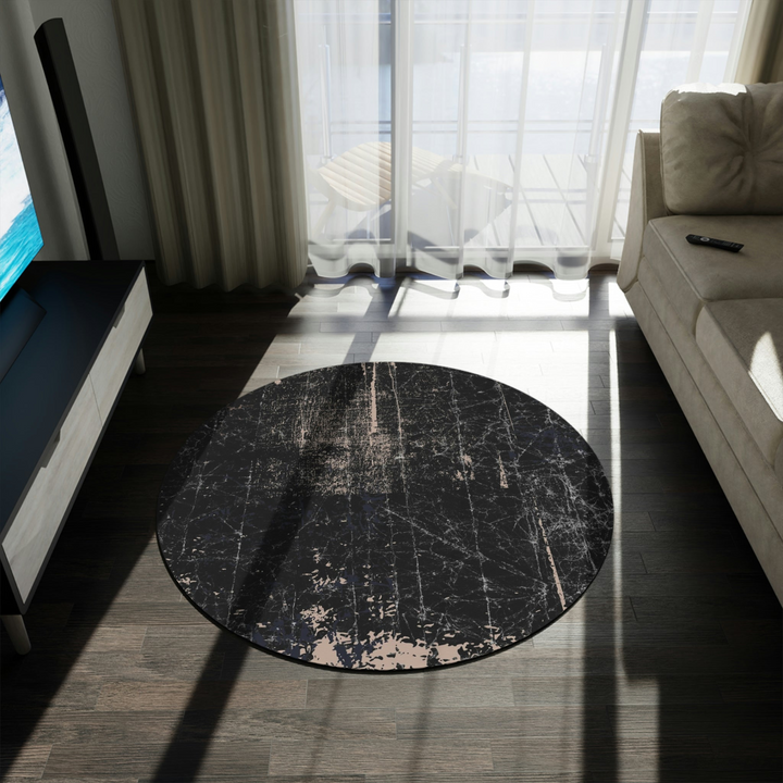Boho Aesthetic Meditation | Large Luxurious Modern Circle Rug | Multi-Purpose Designer Round Rug | Biophilic Design Airbnb Decor Furniture 