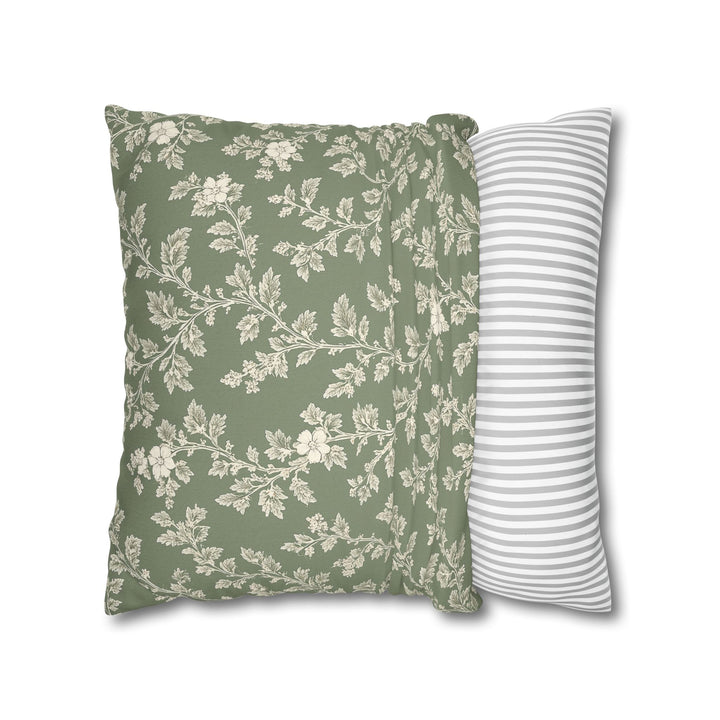 Buy farmhouse furniture Clover Hill - Cream &amp; Sage Floral Pillowcase By. Artisan Blooms - Modern Cottage Farmhouse Furniture