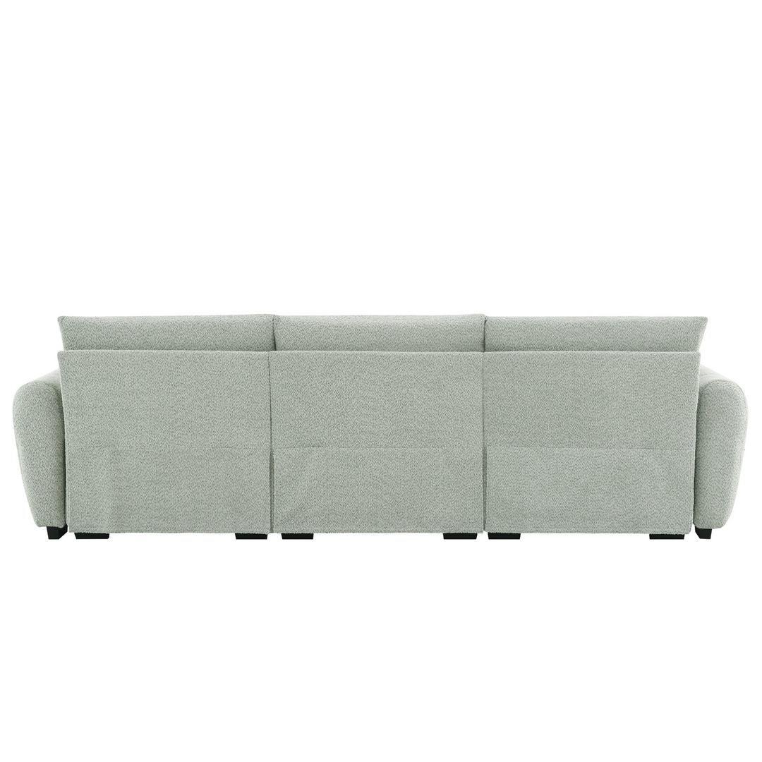 The La Riviera Modular Mediterranean Sectional Sofa with Movable Ottoman - Mediterranean Italian Contemporary Home Decor Furniture