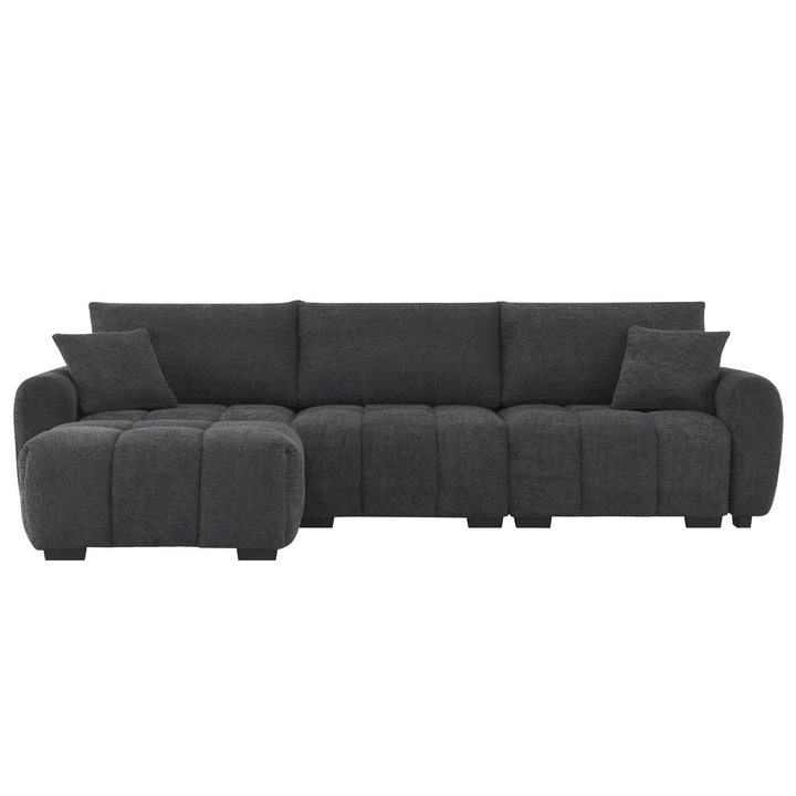 The La Riviera Modular Mediterranean Sectional Sofa with Movable Ottoman - Mediterranean Italian Contemporary Home Decor Furniture