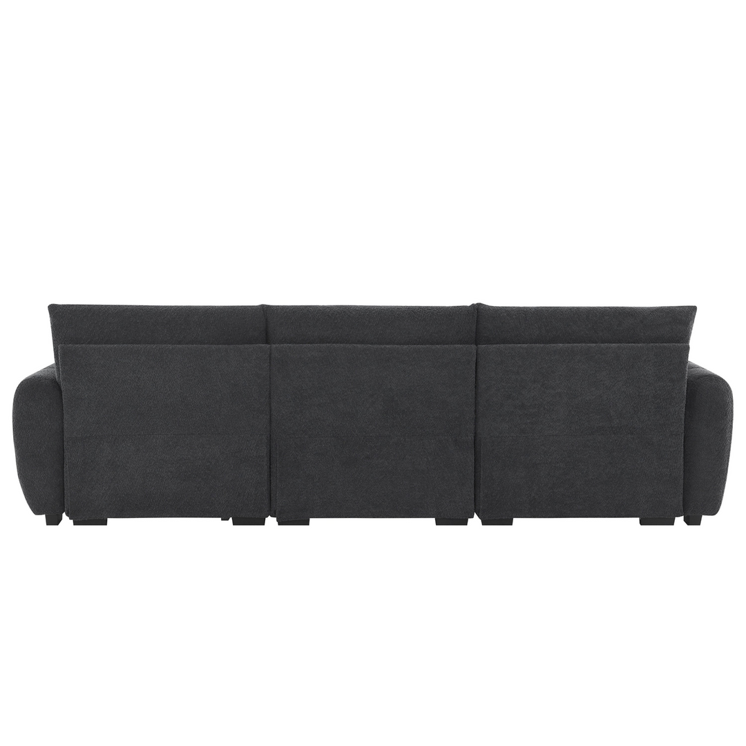 The La Riviera Modular Mediterranean Sectional Sofa with Movable Ottoman - Mediterranean Italian Contemporary Home Decor Furniture