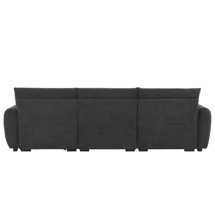 The La Riviera Modular Mediterranean Sectional Sofa with Movable Ottoman - Mediterranean Italian Contemporary Home Decor Furniture